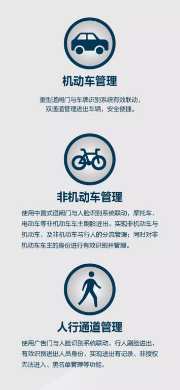 機動車道、非機動車道、人行通道