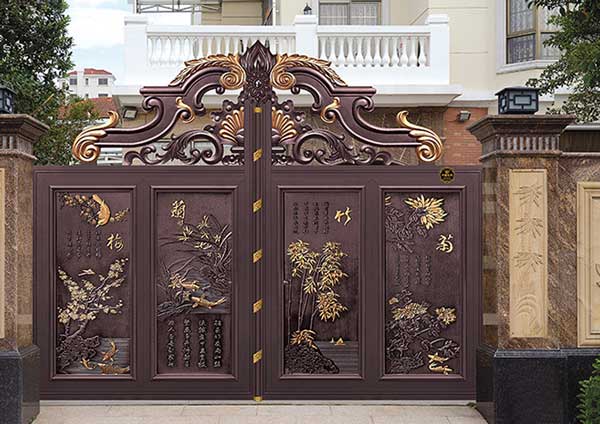 平頂山百合金山鋁藝大門案例 - 中出網-智能出入口門戶