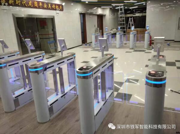 深圳海關大廈機關食堂采用“鐵軍智能”小擺閘和人臉識別刷卡消費系統(tǒng)