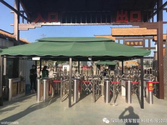 鐵軍智能濰水田園景區(qū)人臉識別票務系統(tǒng)三輥閘項目