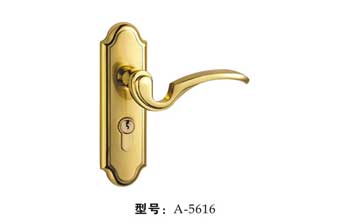 A單舌小插芯門(mén)鎖-5616-掃金間金